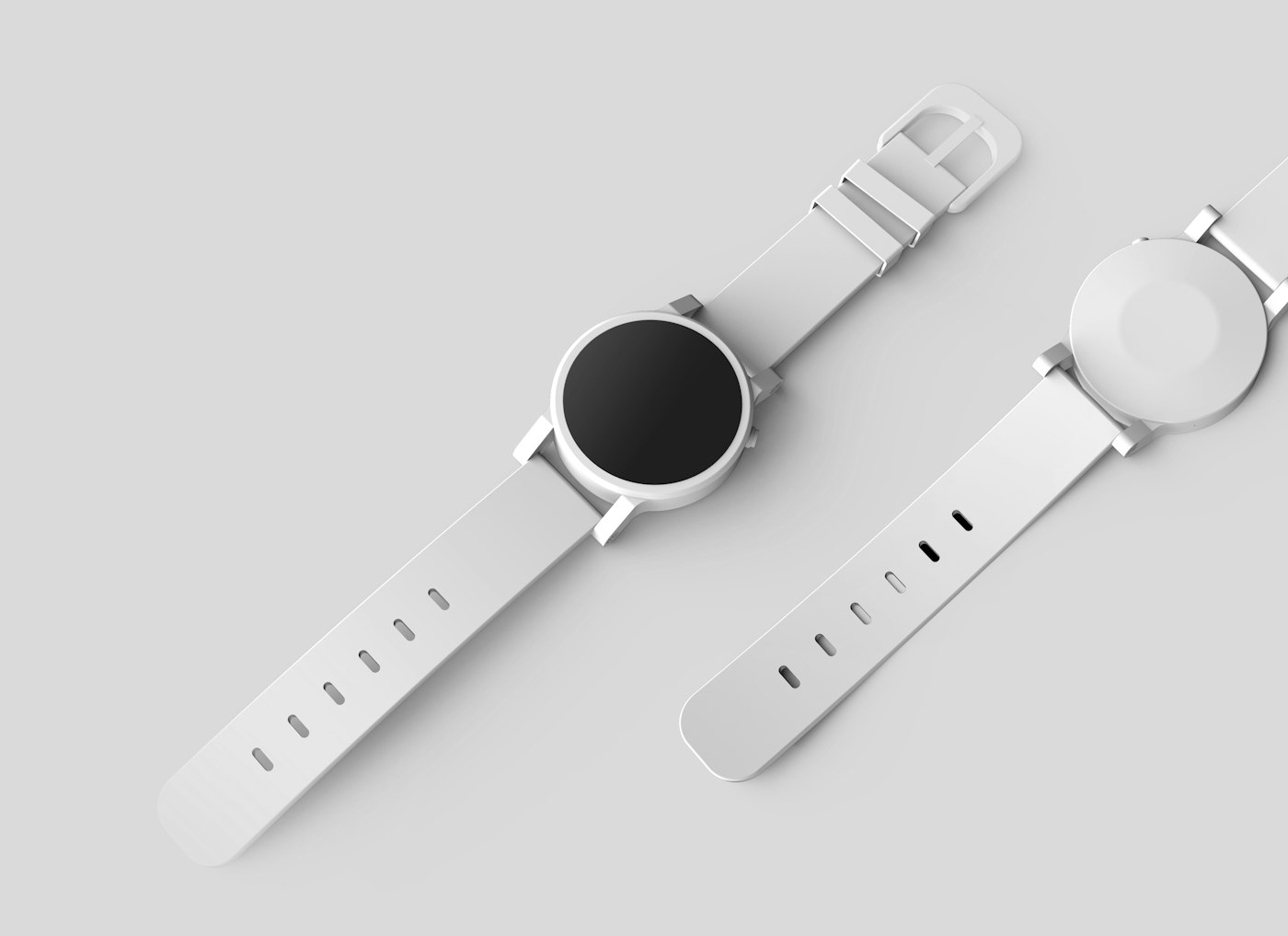 Wristwatch product photo on a clean surface